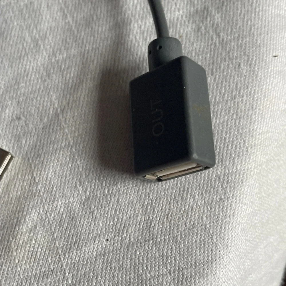 Ann Taylor Red and Tan USB Charging Cable with Case